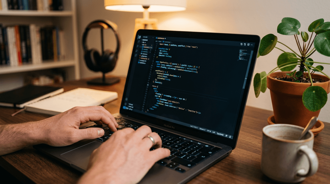 Developer coding session